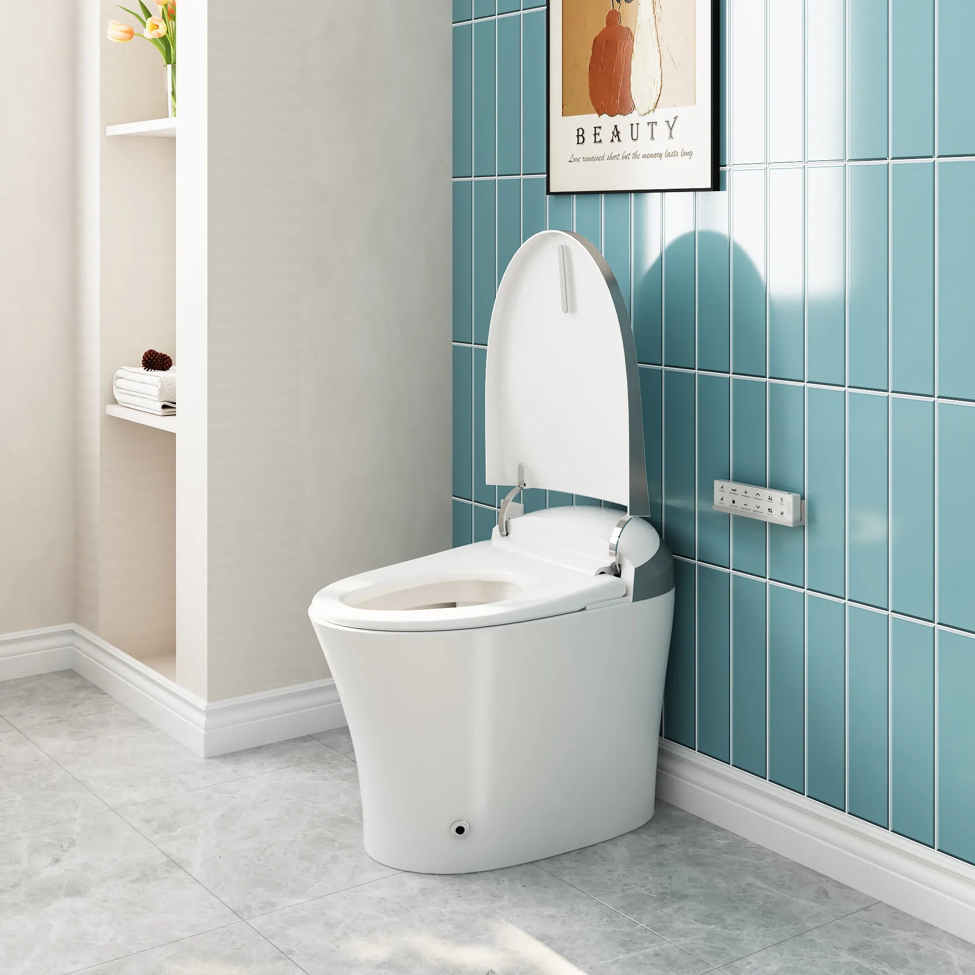 Bidet Toilet with ADA Height One Piece Smart Toilet Model T20YA